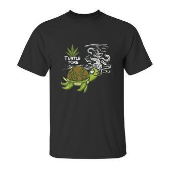 Smoking High Turtle Funny Weed 420 Marijuana Joint Stoner Unisex T-Shirt | Favorety UK