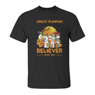 Snoopy Brown’S Ghost Great Pumpkin Believer Since 1966 Shirt Unisex T-Shirt | Favorety