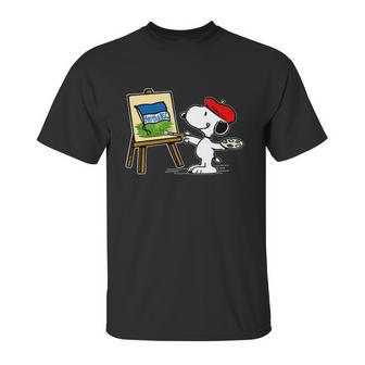 Snoopy Drawing Hertha Bsc Unisex T-Shirt | Favorety UK