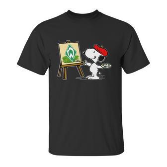 Snoopy Drawing Werder Bremen Unisex T-Shirt | Favorety DE