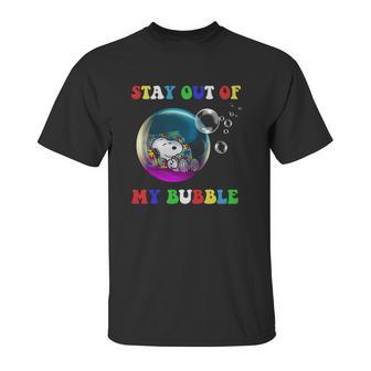 Snoopy Sleeping Stay Out Of My Bubble Unisex T-Shirt | Favorety DE