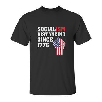 Socialism Distancing Since 1776 Raised Fist Unisex T-Shirt | Favorety CA