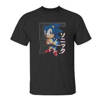 Sonic Hedgehog Digitized Art Unisex T-Shirt | Favorety