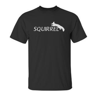 Squirrel Jumping Logo Unisex T-Shirt | Favorety