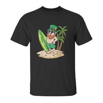 St Patricks Day Hawaiian For Men Leprechaun St Paddy Unisex T-Shirt | Favorety DE