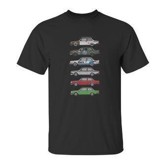 Stack Of Volvo 240 Series 242 Brick Coupes Unisex T-Shirt | Favorety UK