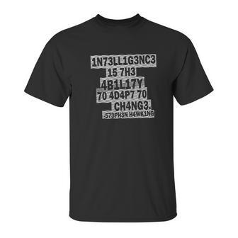 Stephen Hawking Intelligence Unisex T-Shirt | Favorety AU