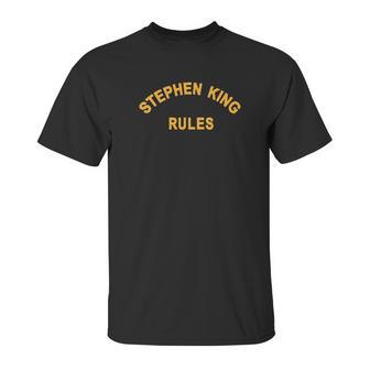 Stephen King Rules Horror Movie Book Merchandise Graphic Unisex T-Shirt | Favorety
