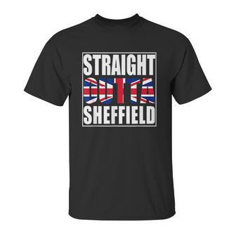 Straight Outta Sheffield United Kingdom Unisex T-Shirt | Favorety DE