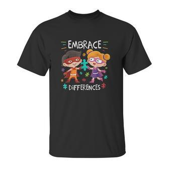 Superheroes Embrace Differences Gift Unisex T-Shirt | Favorety CA