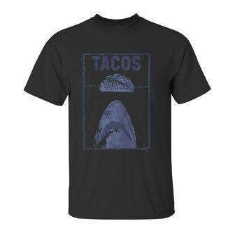 Tacos Shark Funny Jaws Cinco De Mayo Unisex T-Shirt | Favorety