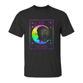 Tarot Card Crescent Moon And Cat Pastel Goth Unisex T-Shirt | Favorety AU