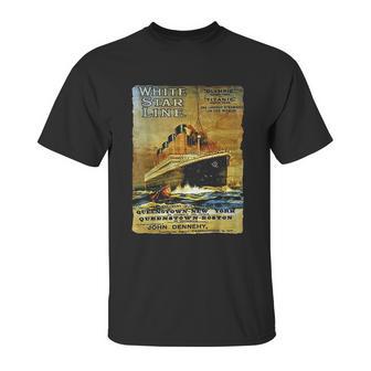 Titanic Sailing Ship Cruise Vintage Poster Unisex T-Shirt | Favorety UK