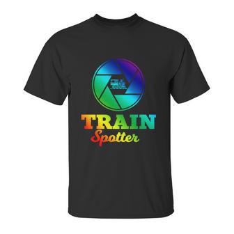 Trainspotter Design Trainspotting With Photo Camera Funny Gift Graphic Design Printed Casual Daily Basic Unisex T-Shirt | Favorety AU