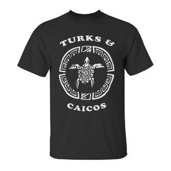 Turks & Caicos Retro Vintage Tribal Turtle Vacation Gift Unisex T-Shirt | Favorety DE