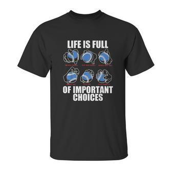 Types Of Baseball Pitches Life Choices Pitcher Player Gift Unisex T-Shirt | Favorety CA