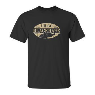 Uh60 Blackhawk Helicopter Vintage Design Unisex T-Shirt | Favorety UK