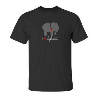 Un Bon Oeuf Designs I Love Elephants Unisex T-Shirt | Favorety AU