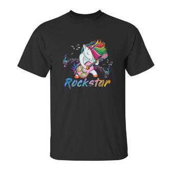 Unicorn Rock Star Guitar Rockin Music Singer Unisex T-Shirt | Favorety CA