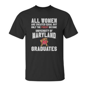 University Of Maryland Graduated Woman Unisex T-Shirt | Favorety