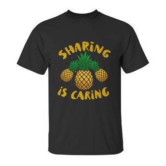 Upside Down Pineapple Cute Gift Sharing Swinger Gift Unisex T-Shirt | Favorety DE