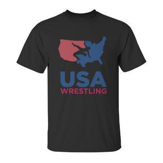 Usa Wrestling Eroded Unisex T-Shirt | Favorety AU