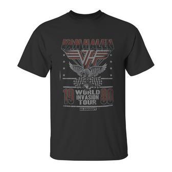 Van Halen 1980 Invasion Tour Soft Slim Fit Unisex T-Shirt | Favorety