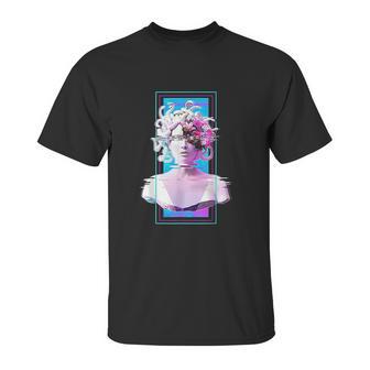 Vaporwave Medusa Statue Aesthetic Art Glitch Japanese Otaku Unisex T-Shirt | Favorety