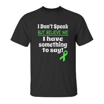 Verbal Awareness Cerebral Palsy Brain Damage Awareness Unisex T-Shirt | Favorety