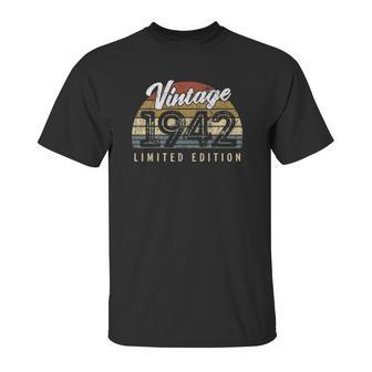 Vintage 1942 Limited Edition 80 Years Old 80Th Birthday Unisex T-Shirt | Favorety AU