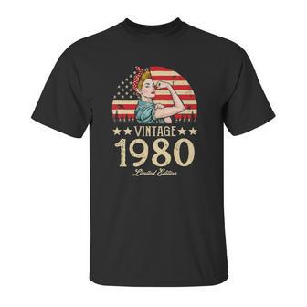 Vintage 1980 Limited Edition 1980 42Nd Birthday 42 Years Old Unisex T-Shirt | Favorety