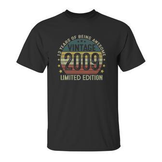 Vintage 2009 Limited Edition 13Th Birthday 13 Years Old Gifts Unisex T-Shirt | Favorety AU