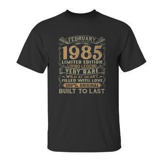 Vintage 36 Years Old February 1985 36Th Birthday Gift Idea Unisex T-Shirt | Favorety