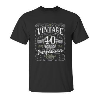 Vintage 41St Birthday For Him 1980 Aged To Perfection Unisex T-Shirt | Favorety CA