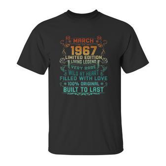 Vintage 55 Years Old March 1967 55Th Birthday Gift Unisex T-Shirt | Favorety AU