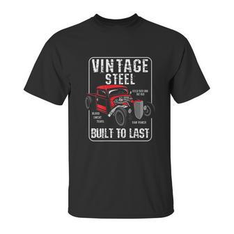 Vintage Built To Last Rat Rod Unisex T-Shirt | Favorety AU