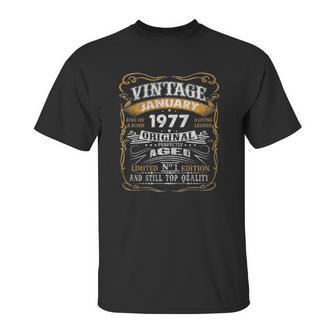 Vintage January 1977 45 Years Old 45Th Birthday Gift Unisex T-Shirt | Favorety AU