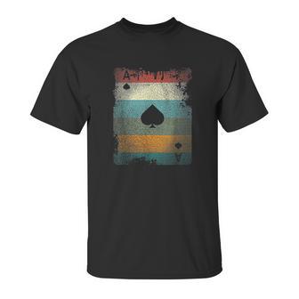 Vintage Poker Ace Of Spades Unisex T-Shirt | Favorety AU