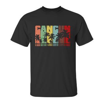 Vintage Retro Cancun Palm Tree Logo Unisex T-Shirt | Favorety UK