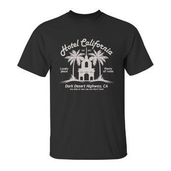 Vintage Retro Cool Hotel California Dark Desert Highway Unisex T-Shirt | Favorety DE