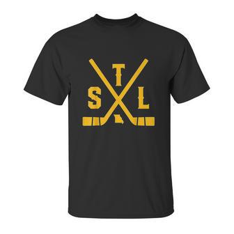 Vintage St Louis Ice Hockey Sticks State Outline Unisex T-Shirt | Favorety AU