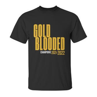 Warriors Finals 2022 Basketball Gold Blooded Warriors Graphic Design Printed Casual Daily Basic V3 Unisex T-Shirt | Favorety AU