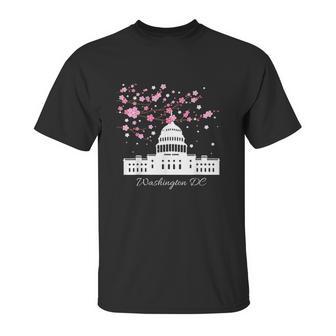 Washington Dc Capitol Building Cherry Blossoms Unisex T-Shirt | Favorety