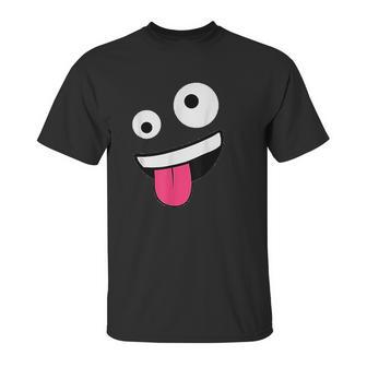 Wild Silly Crazy Eyes Zany Face Emojis Halloween Costume Unisex T-Shirt | Favorety DE