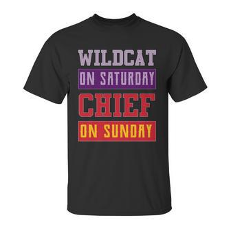 Wildcat On Saturday Chief On Sunday Unisex T-Shirt | Favorety