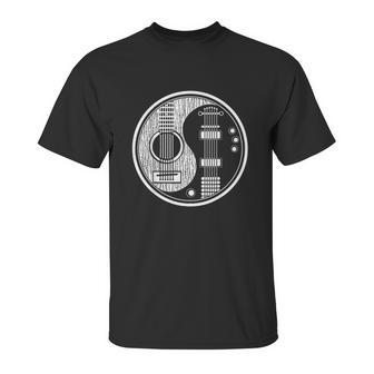 Ying Yang Acoustic Guitar Rock Star Gift Unisex T-Shirt | Favorety