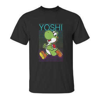 Yoshi Retro Gradient Fade Poster Unisex T-Shirt | Favorety