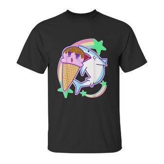 Yume Kawaii Pastel Goth Ice Cream And Shark Fairy Kei Unisex T-Shirt | Favorety AU