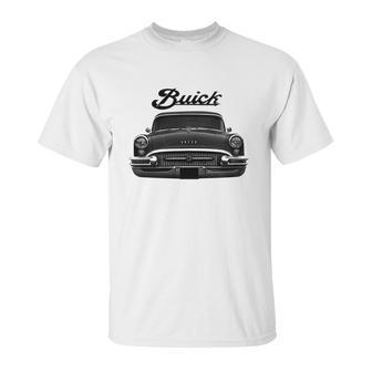 1955 Buick Front Black Unisex T-Shirt | Favorety DE