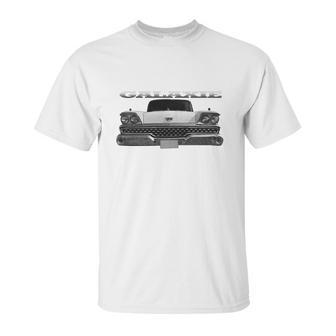 1959 Ford Galaxie Front White Unisex T-Shirt | Favorety